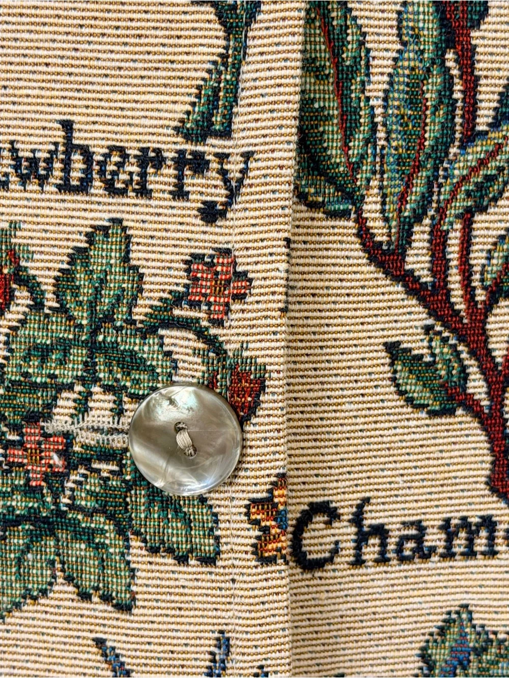 1990s Botanical Mint Condition Tapestry Blazer - Picture 7 of 14